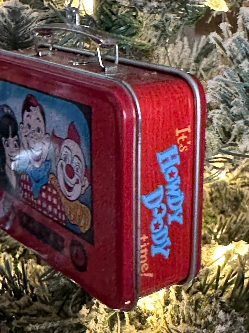 1999 Hallmark Howdy Doody Lunch Box & Thermos Ornament Set
